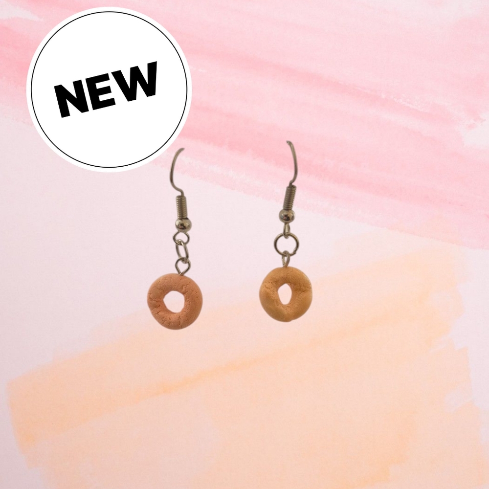 Tan Circular Earrings